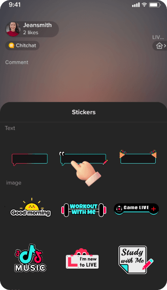 how to add custom stickers on tiktok live