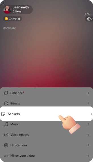 how to add custom stickers to tiktok live